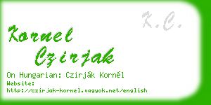 kornel czirjak business card